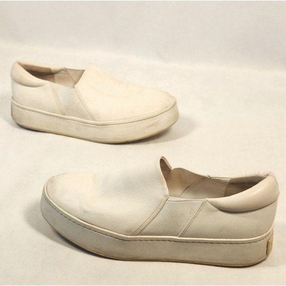 Vince Women's Sz 8M EUR 38 White Warren Slip On Platform Sneakers Loafers - Picture 10 of 14